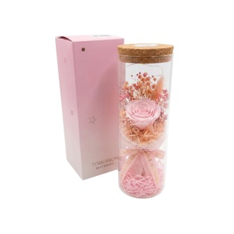 Луксозна  стъкленица с LED Elegantz Bouquet Rose Best Wishes, Pink