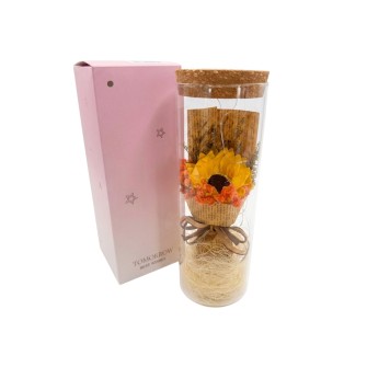 Луксозна  стъкленица с LED Elegantz Sun Flower Best Wishes, Yellow