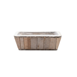 Дървена кашпа  Elegantz Brash Co S , Дърво, 22х9.5х7см, Цвят Браш
