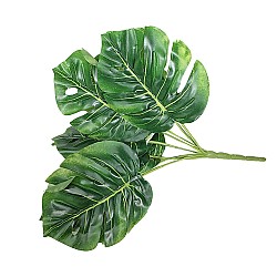 Изкуствена зеленина Elegantz Monstera L , 32 см, Цвят Зелен
