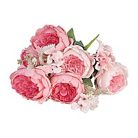 Изкуствен букет божур  Elegantz Karl Paeonia ,55 см, Bubllegum
