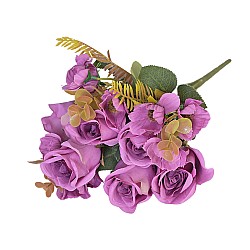 Изкуствен букет Рози Elegantz Sicret, 40 см, Цвят Lilac