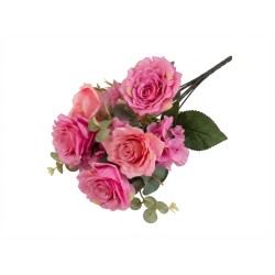 Изкуствен букет рози Elegantz WEDDING PINK, 50 см, Цвят Розов