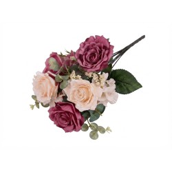 Изкуствен букет рози Elegantz WEDDING BLUSH, 50 см, Цвят Blush&Cream