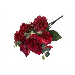 Изкуствен букет рози Elegantz WEDDING Red, 50 см, Цвят Червен