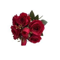 Изкуствен букет Рози Elegantz Azore Blossoms, 40 см, Цвят Red