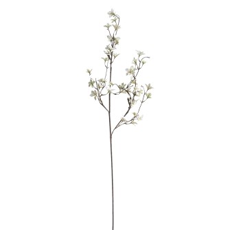 Изкуствен стрък Elegantz Flowering Bloss ,130 см, Цвят Бял