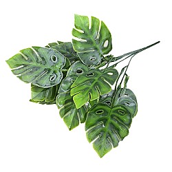 Изкуствена зеленина Elegantz Monstera , 33 см, Цвят Светло Зелен