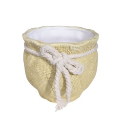  Керамична Кашпа Elegantz Vintage M, Керамика, Ф 11 х 11.5 см, Yellow