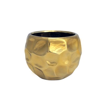  Керамична Кашпа Elegantz Gold Falling Star, Керамика, Ф 13 х 12 см, Gold
