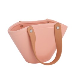 Керамична Кашпа Elegantz Bag, Керамика, Ф 15 x 5 х 18 см, Peach