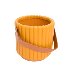  Керамична Кашпа Elegantz Discreet, Керамика, Ф 14 x 12 см, Honey
