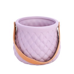 Керамична Кашпа Elegantz Bag Jar, Керамика, Ф 12 x 11.5 см, Lavender