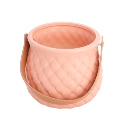 Керамична Кашпа Elegantz Bag Jar, Керамика, Ф 12 x 11.5 см, Peach