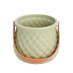 Керамична Кашпа Elegantz Bag Jar, Керамика, Ф 12 x 11.5 см, Green