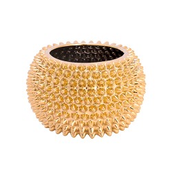 Керамична Кашпа Elegantz Prickle M , Керамика, Ф 13 x 10 см, Gold