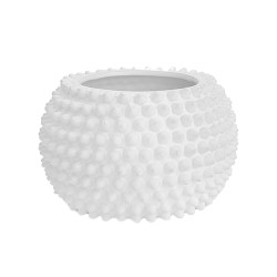 Керамична Кашпа Elegantz Prickle M , Керамика, Ф 13 x 10 см, White