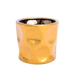 Керамична Кашпа Elegantz Gold Orb , Керамика, Ф 12 x 13 см, Gold