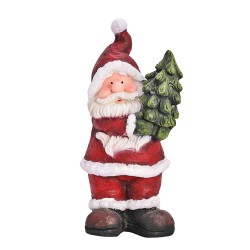 Коледна декорация Elegantz Santa Claus with LED Tree, 47см х 20см, Полимагнезии, Многоцветен