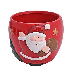 Коледна кашпа Elegantz Christmas ,10  х 10 см, Керамика, Многоцветен