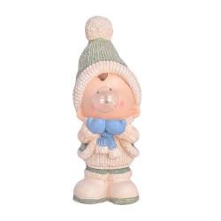 Коледна светеща фигура Elegantz Child with LED ball , 45 см х 23.5 см х 18.5 см, Полирезин, Многоцветен