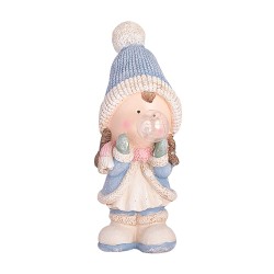 Коледна светеща фигура Elegantz Child with LED ball , 45 см х 23.5 см х 18.5 см, Полирезин, Многоцветен