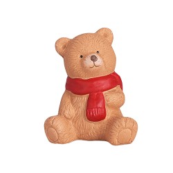 Коледна  фигура Elegantz Christmas Bear, 8.3 см х 7.2 см х 11.3 см, Полирезин, Многоцветен