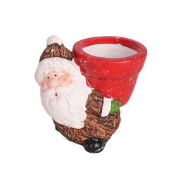 Коледна кашпа Elegantz Christmas Mix Pots, 12 см х8.5 см х 12 см, Керамика, Многоцветен