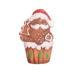 Коледна фигура Elegantz Christmas Biscuit Mix,10.5 см х 7 см х 16 см, Полирезин, Многоцветен
