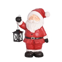 Коледна фигура Elegantz Santa Claus with  Lantern, 40см х 27.5 см х 18см, Полимагнезии, Многоцветен