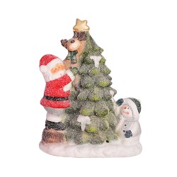 Коледна светеща фигура Elegantz Christmas Tree with LED, 25 см х 14.5см х 32см, Магнезий, Многоцветен
