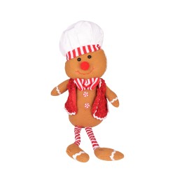 Коледна декорация Elegantz Gingerbread Man, 40 см, Текстил, Многоцветен