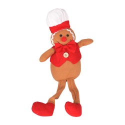 Коледна декорация Elegantz Gingerbread Boy, 28 см, Текстил, Многоцветен