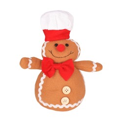 Коледна декорация Elegantz Gingerbread Mini Boy, 16 см, Текстил, Многоцветен