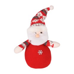 Коледна декорация Elegantz Santa Mini Plush, 22 см, Текстил, Многоцветен