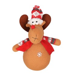 Коледна декорация Elegantz Deer Mini Plush, 22 см, Текстил, Многоцветен