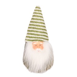 Коледна декорация Elegantz Santa Gnome, 15 см,Текстил, Зелен