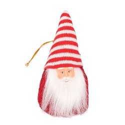 Коледна декорация Elegantz Santa Gnome, 15 см,Текстил, Червен