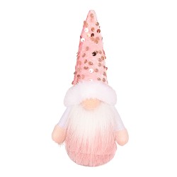 Коледна декорация Elegantz Santa Shine, 17 см,Текстил, Розов
