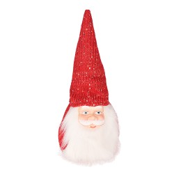 Коледна декорация Elegantz Santa , 32 см,Текстил, Червен