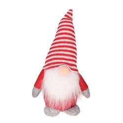 Коледна декорация Elegantz Holly Standing Gnome, 30 см,Текстил, Многоцветен