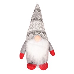 Коледна декорация Elegantz Holly Standing Gnome, 30 см,Текстил, Многоцветен