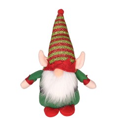 Коледна декорация Elegantz Elf Gnome , 30 см,Текстил, Многоцветен