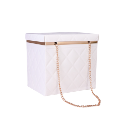 Kутия Elegantz Medi  Jewel Box ,15.5 х 16 х 12.5 см, Бял