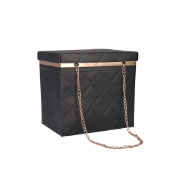 Kутия Elegantz Medi  Jewel Box ,15.5 х 16 х 12.5 см, Черен