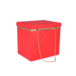 Kутия Elegantz Medi  Jewel Box ,15.5 х 16 х 12.5 см, Червен