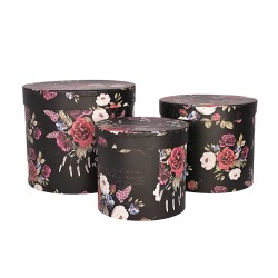 Комплект от 3 подаръчни кутии  Elegantz Flowers Mix, Многоцветен