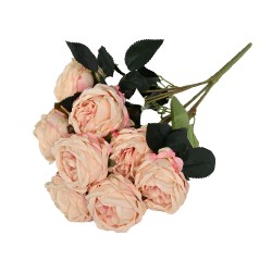 Изкуствен букет рози Елеганц AVALANCHE  , 45 см, Цвят Cream Pink