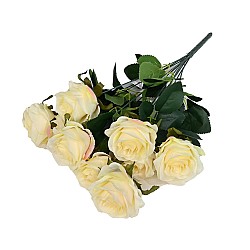 Изкуствен букет Рози Елеганц CREAM, 50 см, Цвят Крем