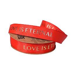 Панделка Рипс Love is Eternal, 3 см / 50м , Цвят Червен